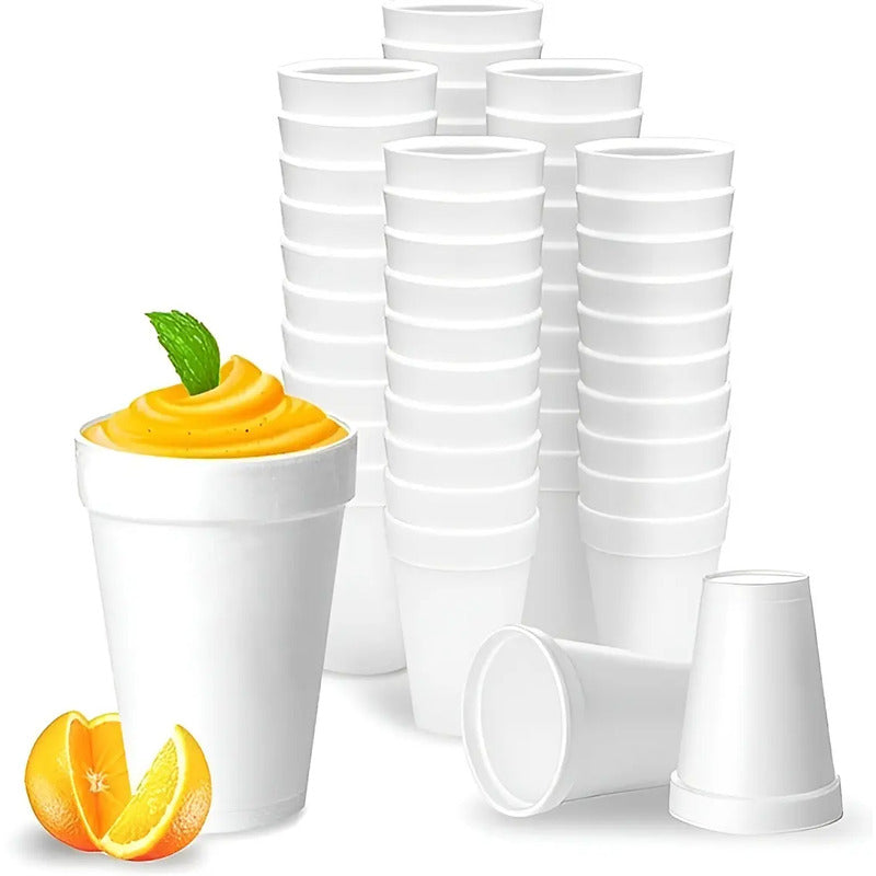 Set 50 Vasos Termicos Vasos Desechables Vaso Descartable Vasos De Plumavit Vaso Cafe Vaso Plumavit Vaso De Cafe Vaso Para Te Vaso De Te Vaso De 8oz Vaso De Cafe 8oz 240ml Pasteleriuscl