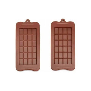 Pack 2 Moldes De Chocolate Molde Barra De Chocolate Silicona Bordó