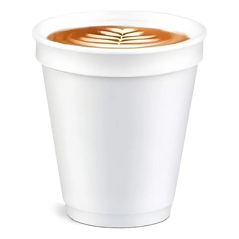 50 Vasos Desechables Vasos Plumavit Termico Vaso 6oz/177ml Vaso De Cafe Vaso Termico Descartable Vasos Café Para Foodtruck Vasos Desechables Para Cafetería Vaso Plumavit Pasteleriuscl Blanco