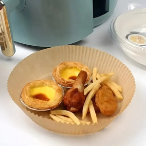 Pack 200 Papel Para Freidora Air Fryer Forro Antihaderente Beige