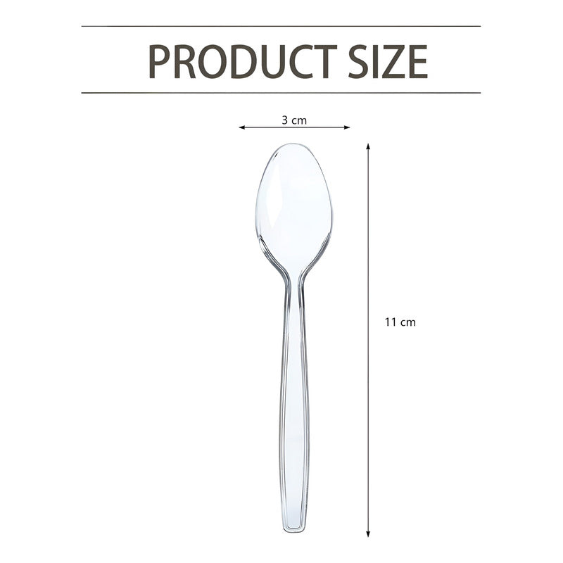 100 Cucharas Plasticas Cuchara Postre Cuchara Mini Cucharas Transparentes