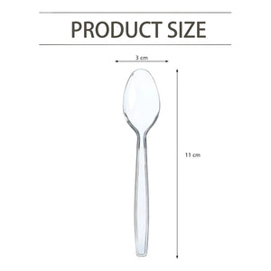 100 Cucharas Plasticas Cuchara Postre Cuchara Mini Cucharas Transparentes