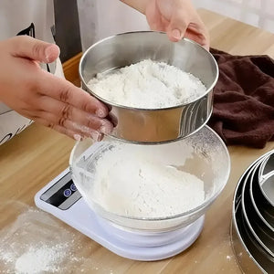 Balanza Pesa Digital Para Cocina Comercio 1g A 10kg Pesa Cocina Digital Pesas Para Cocina Balanza Digital Pesa Gramera... 10 Kg Blanco