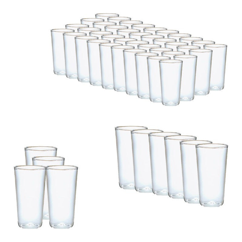 50 Set Vasos Desechables Vaso Plastico Vasos Acrilicos 300ml 50 Transparente 300ml