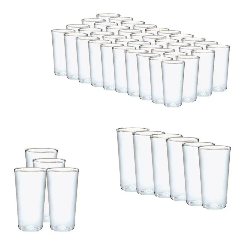 50 Set Vasos Desechables Vaso Plastico Vasos Acrilicos 300ml Transparente