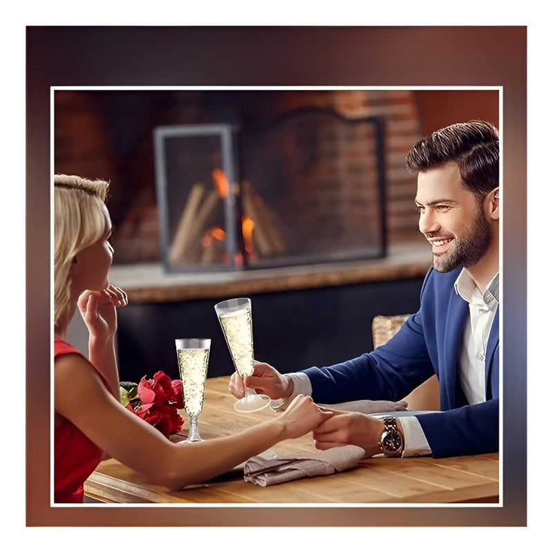 60 Copas Champagne Copa Acrilico Flauta Copas Champaña 5oz - Transparente