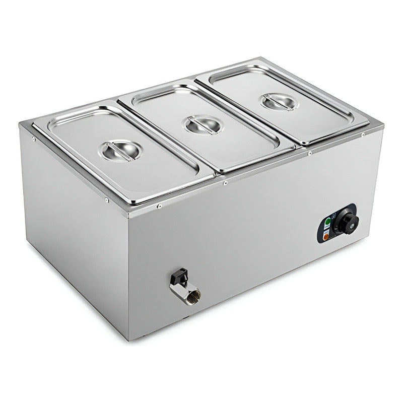 Chafer Buffet Electrico Baño Maria Bufetera 3 Depositos 5.5l Deposito Buffet 3cav