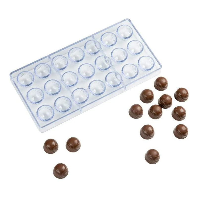 2 Moldes Chocolate Moldes De Chocolate Policarbonato Trufa Gris