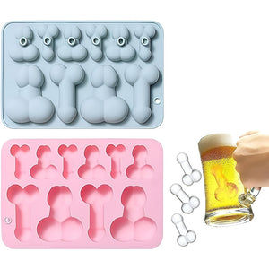 Pack X2 Moldes De Silicona Reposteria Mini Pene Molde 10cav