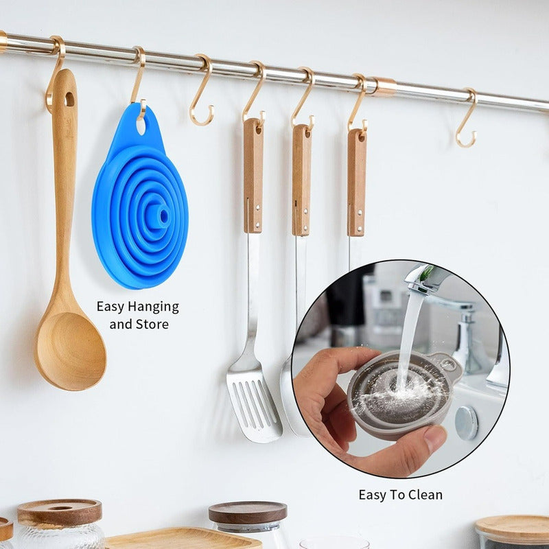 Embudo Plastico Embudo De Silicona Plegable Embudo Multiuso