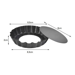 Pack X3 Moldes Tartaleta Desmontable Tarta Individual 8,5cm Gris Claro