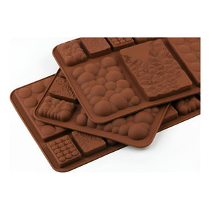 Pack X4 Moldes Chocolate Molde De Silicona Reposteria Gofres