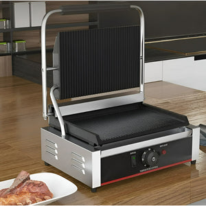 Panini Sandwichera Tostadora Sandwichera Panini Grill 1800w Plateado