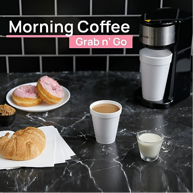 25 Vasos Desechables Plumavit Termico Vaso Cafe 10oz 296ml Blanco 8983