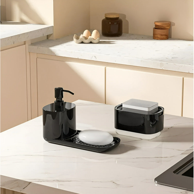 Soporte Esponja Lavaloza Para Tu Cocina Escurridor Lavaplato Negro