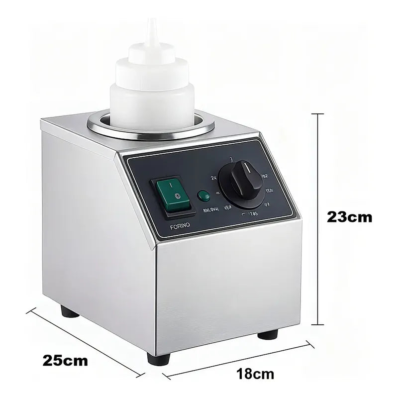 Botella Dispensador Calentador De Botellas De Salsas 22oz Maquina De Salsas Dispensador Eléctrico Calentador Comercial Calentador De Chocolate Calentador Eléctrico De Botellas 650ml Pasteleriuscl