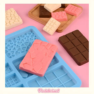X2 Moldes De Chocolate Moldes Barra De Chocolate Silicona B9 Bordó