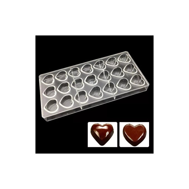 Molde Chocolate Acrilico Moldes De Chocolate Molde Corazón Transparente