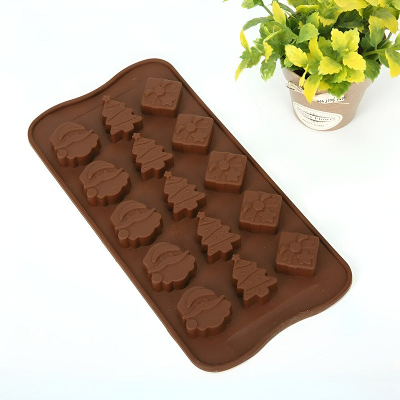 Moldes De Chocolate Molde De Silicona Molde De Navidad  Marrón