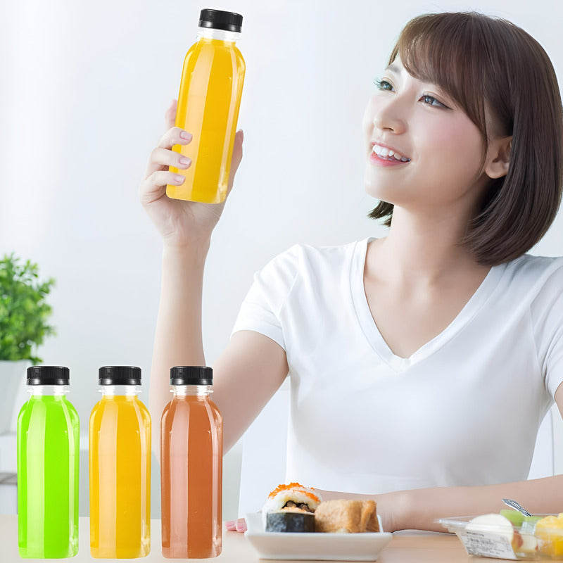 X12 Botellas Con Tapa Botellas Plasticas Transparentes 500ml Transparente