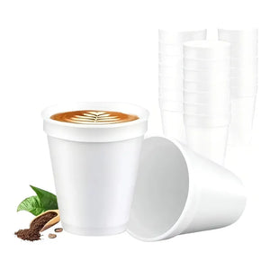 50 Vasos Desechables Vasos Plumavit Termico Vaso 6oz/177ml Vaso De Cafe Vaso Termico Descartable Vasos Café Para Foodtruck Vasos Desechables Para Cafetería Vaso Plumavit Pasteleriuscl Blanco