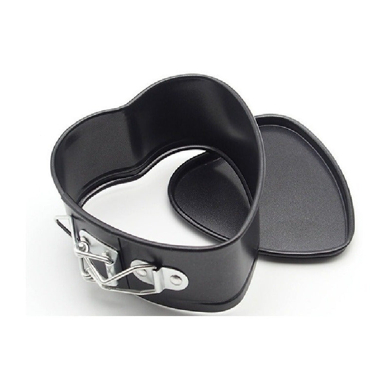 Pack X4 Moldes Torta Corazon Moldes De Queque Molde Pequeño Gris