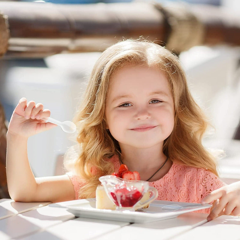 X250 Cucharas Postres Cucharas Desechables Cucharas Helado Transparente