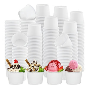 200 Vasos Polipapel Pote Helado Desechables Vaso Helado 8oz