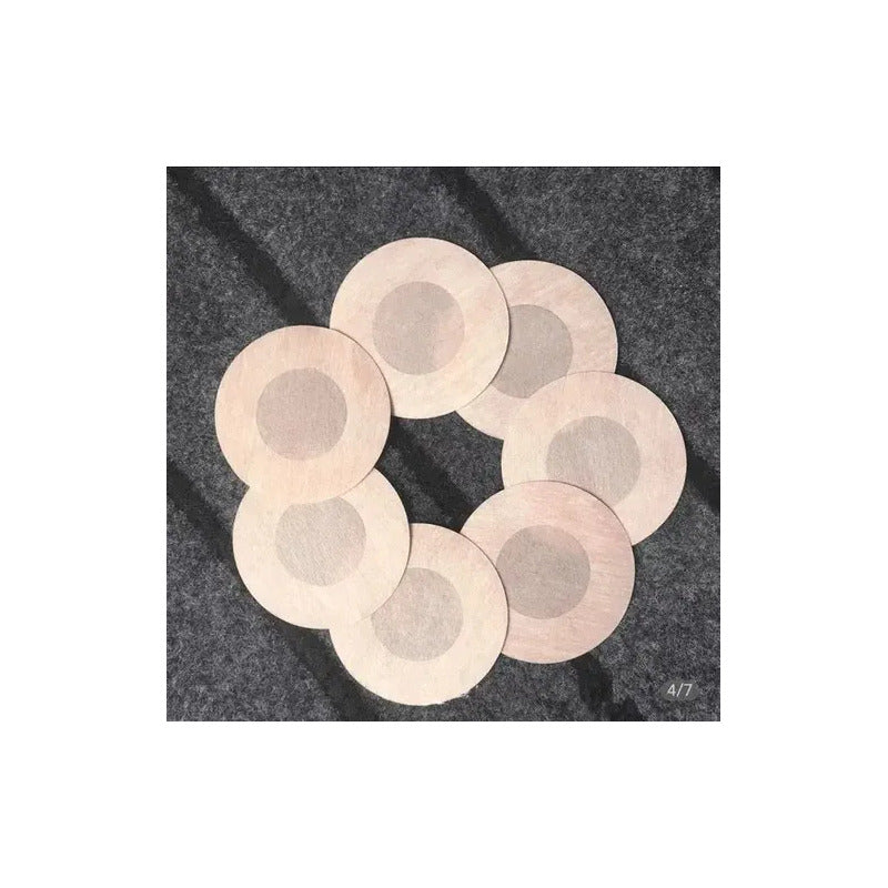 Pack X60 Cubre Pezón Pezoneras Parches Pezoneras Adhesivas Beige Redondo Unica