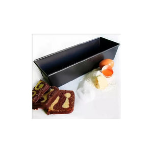 Molde Para Pan De 35 Cm Rectangular Color Negro Acero