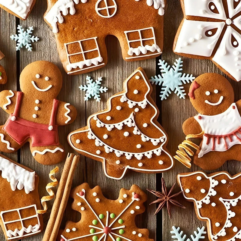 10 Cortadores De Galletas Navidad Cortador Galletas Navidad Gris