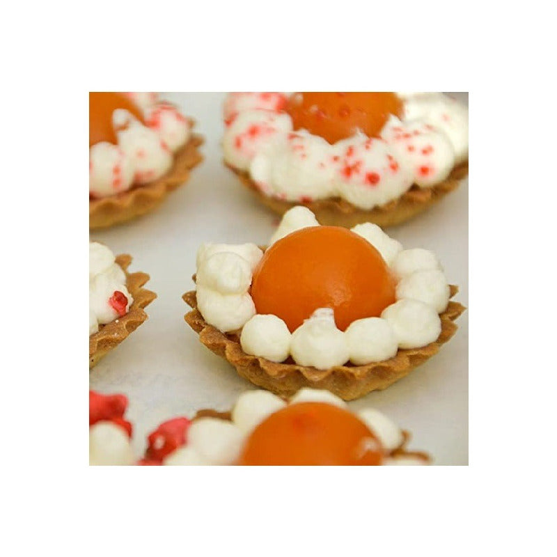 Pack X6 Molde Mini Tartaleta Moldes Tarta De Coctel Flor 5.5 Gris