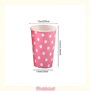 10 Vasos Descartables Vaso De Papel Suministros Fiesta 250ml Rosa