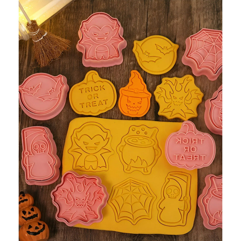 8 Moldes Para Galletas Cortadores De Galletas De Halloween Rosa