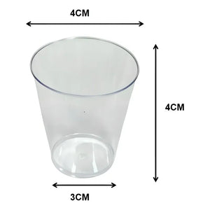 200 Vasos Shot Acrílico Para Postres Y Bebidas 30ml Pack De Fiesta