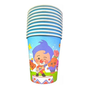 X10 Vasos Desechables Decoración Vaso Cumpleaños Plim Plim