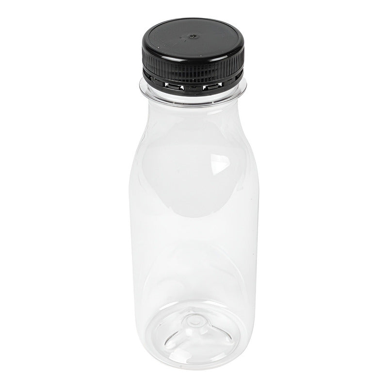 6 Botellas Plasticas Transparentes Botella Con Tapa 300ml Transparente