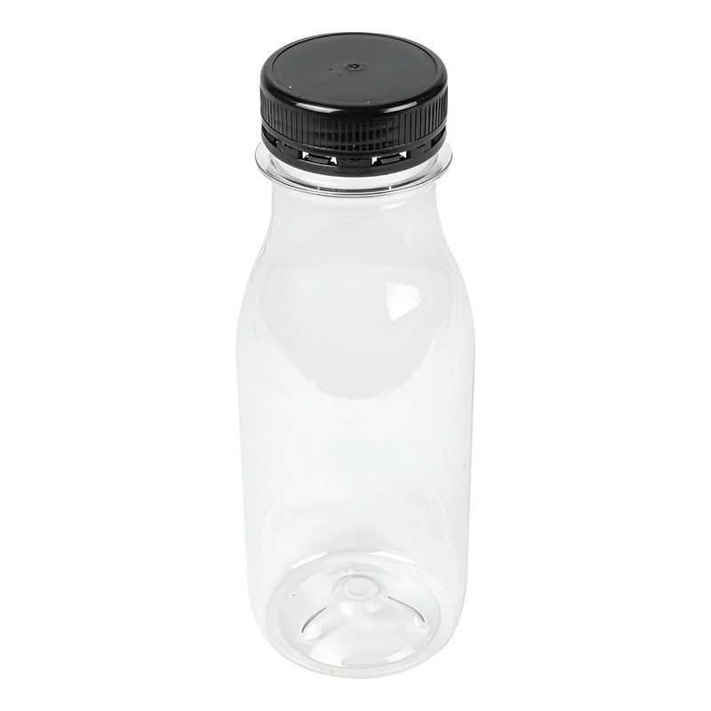 12 Botella Plasticas Transparentes Botellas Con Tapa 300ml Trasnparente