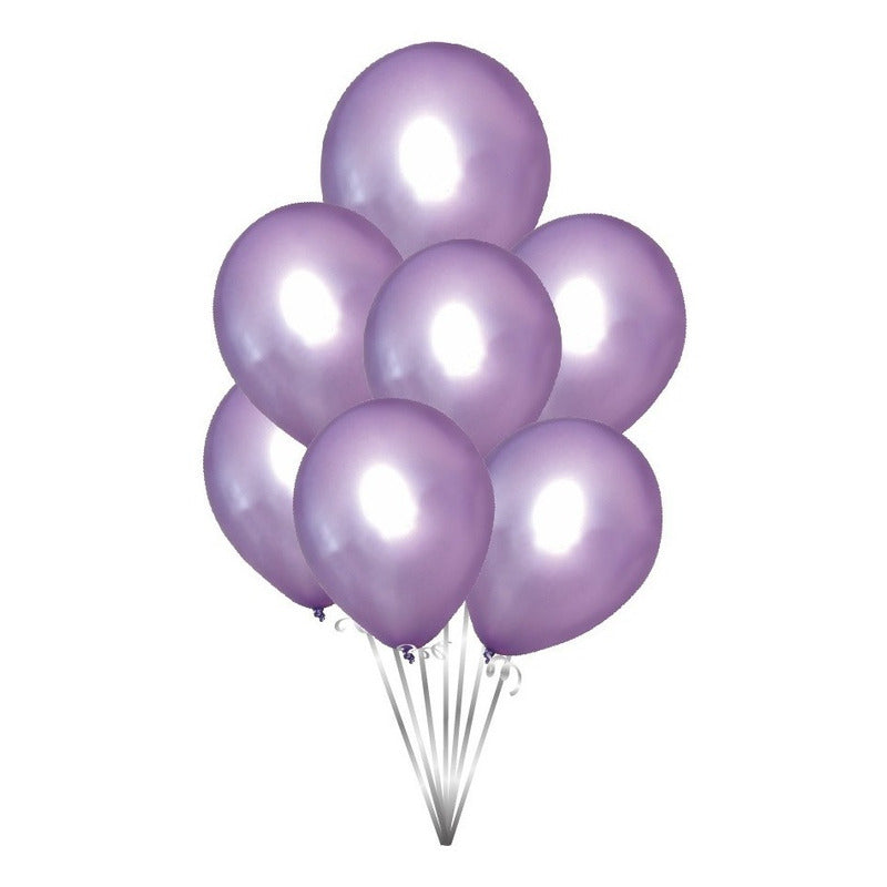 Pack X25 Set De Cumpleaños Globos Cumpleaños Globos Violeta Violeta Redondo