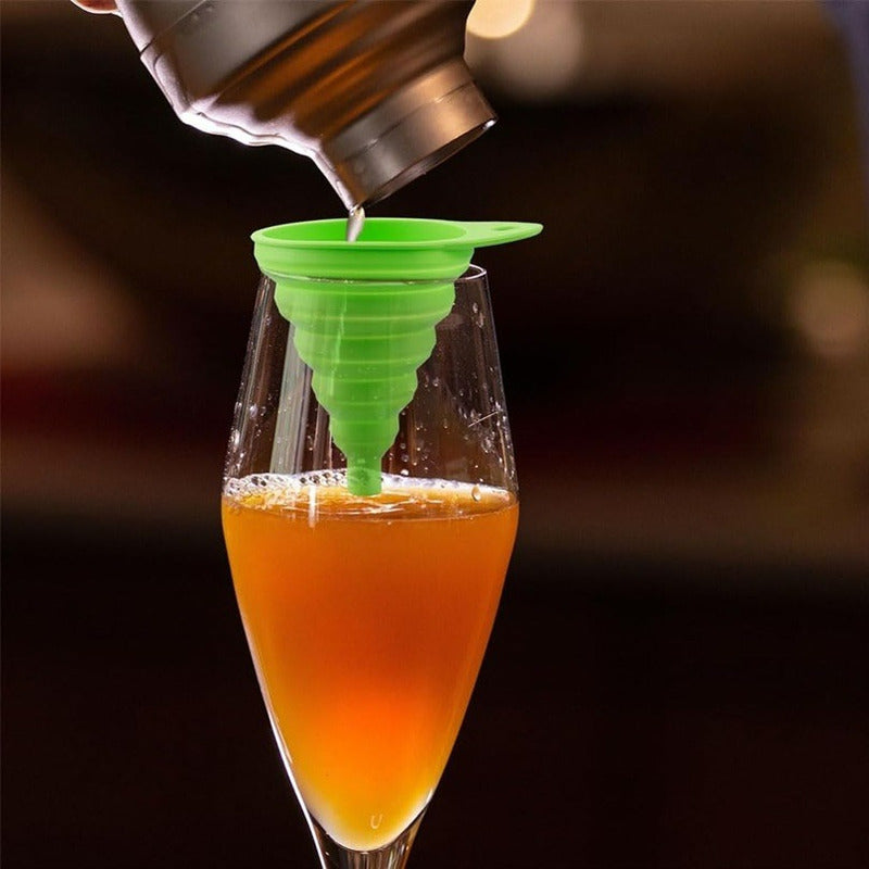 Pack X6 Embudo Plastico Embudo De Silicona Plegable Embudo