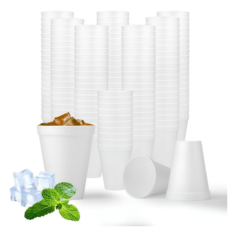 1000 Vasos Desechables Vasos Plumavit Termico Vaso 8oz/240ml Blanco / Vaso Plumavit 8oz