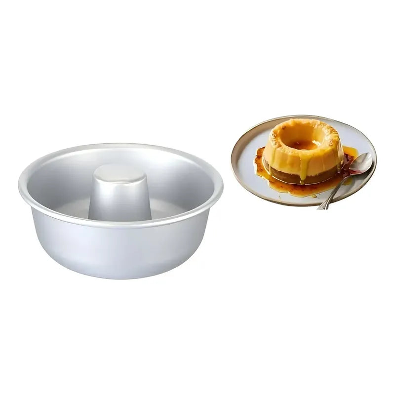 Molde Torta Molde Queque Redondo Molde Aluminio Flanera 18cm Moldes De Anillo Para Pastel Molde Hueco Para Pasteles De... Plateado