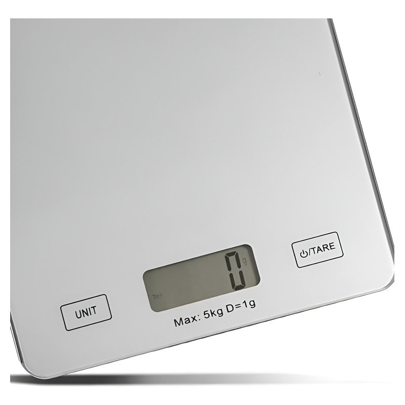 Gramera Digital Pesa Gramera Cocina Pesa Alimentos 5kg/0.01g Plateado 5 Kg