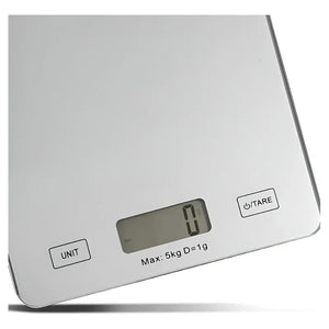 Gramera Digital Pesa Gramera Cocina Pesa Alimentos 5kg/0.01g Plateado 5 Kg