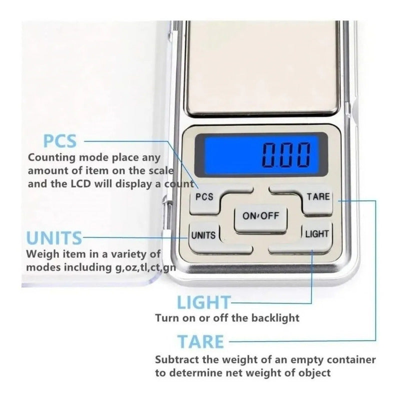 Balanzas Digitales  Gramera Pesa Pesa Balanza Gramera Cocina Plateado