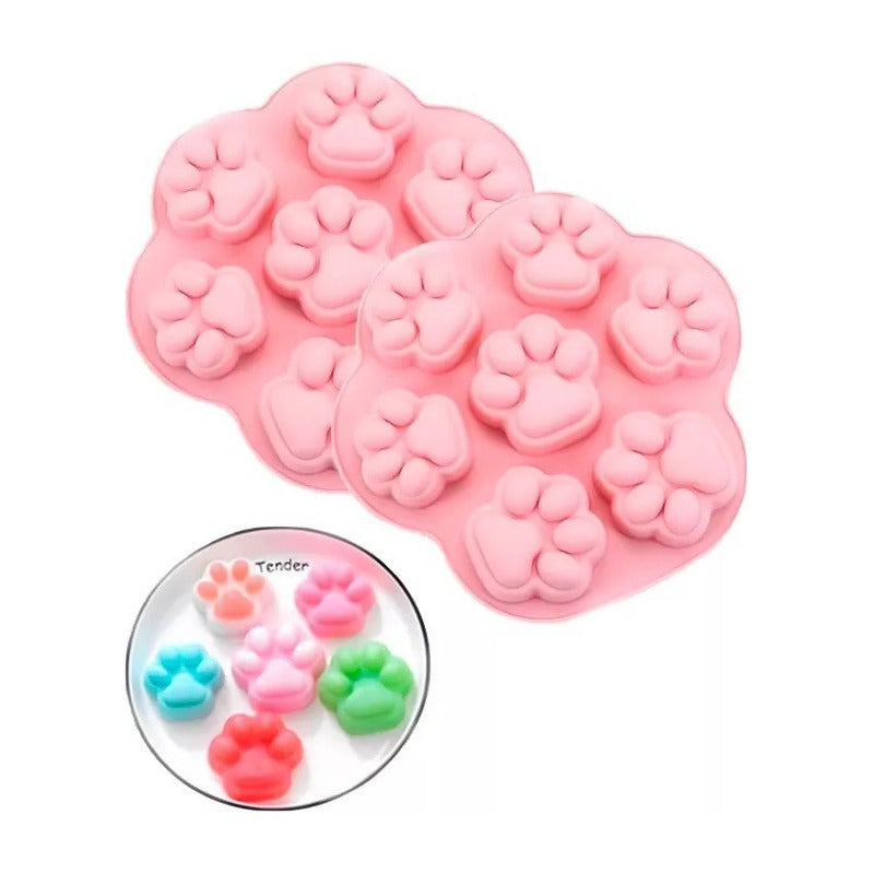 Pack X2 Moldes De Chocolate Moldes Silicona Patitas Patas  Multicolor