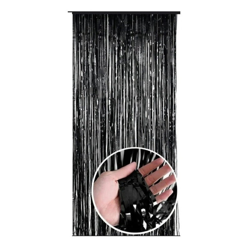 Cortina Negra Guirnaldas Cumpleaños Guirnalda Cumpleaños 2m - Negra 101068 - Rectangular