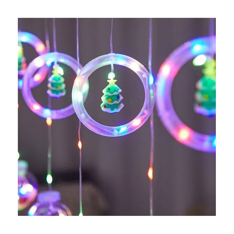 2 Luces Guirnalda Luces Navideñas Cascada Guirnaldas Navidad Multicolor