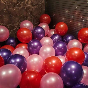 Pack 25 Set De Cumpleaños Globos Cumpleaños Globo Metalizado Rojo Redondo