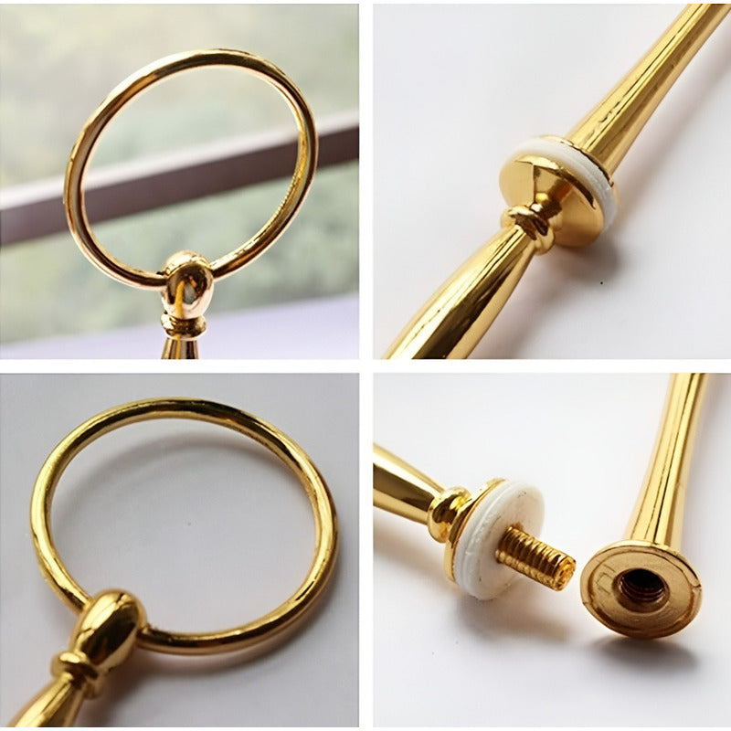 Porta Cupcake Porta Torta Exhibidor Candy Bar Soporte 2nivel Dorado